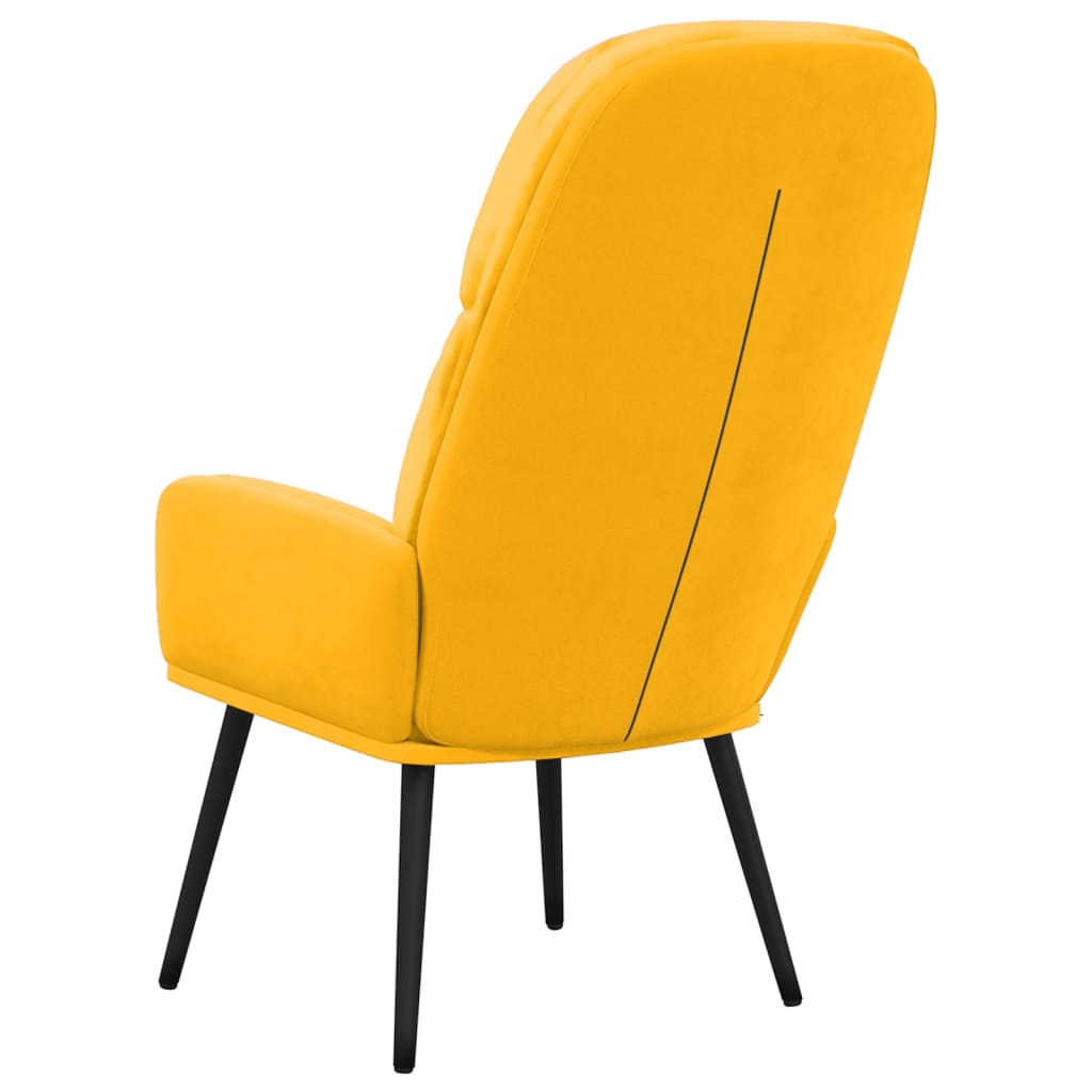 vidaXL Relaxstoel fluweel mosterdgeel
