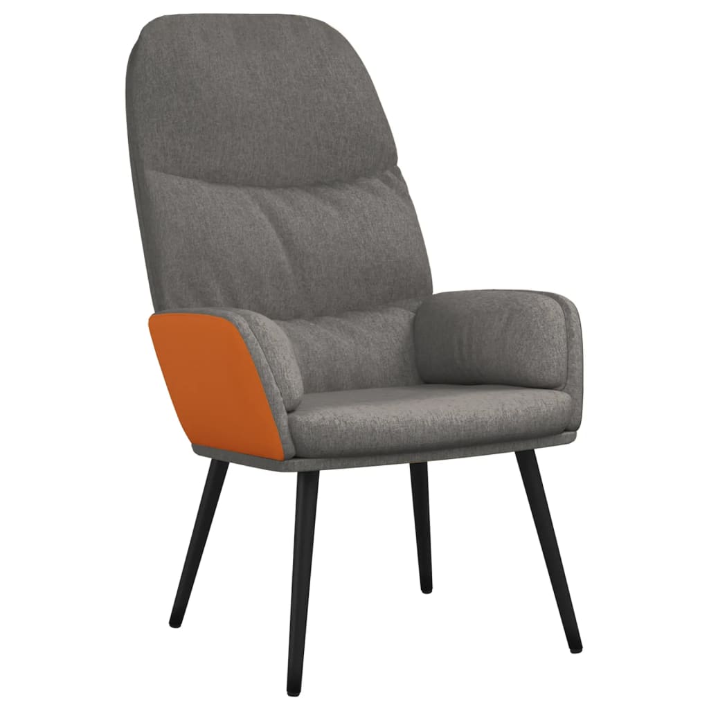 vidaXL Relaxstoel stof lichtgrijs