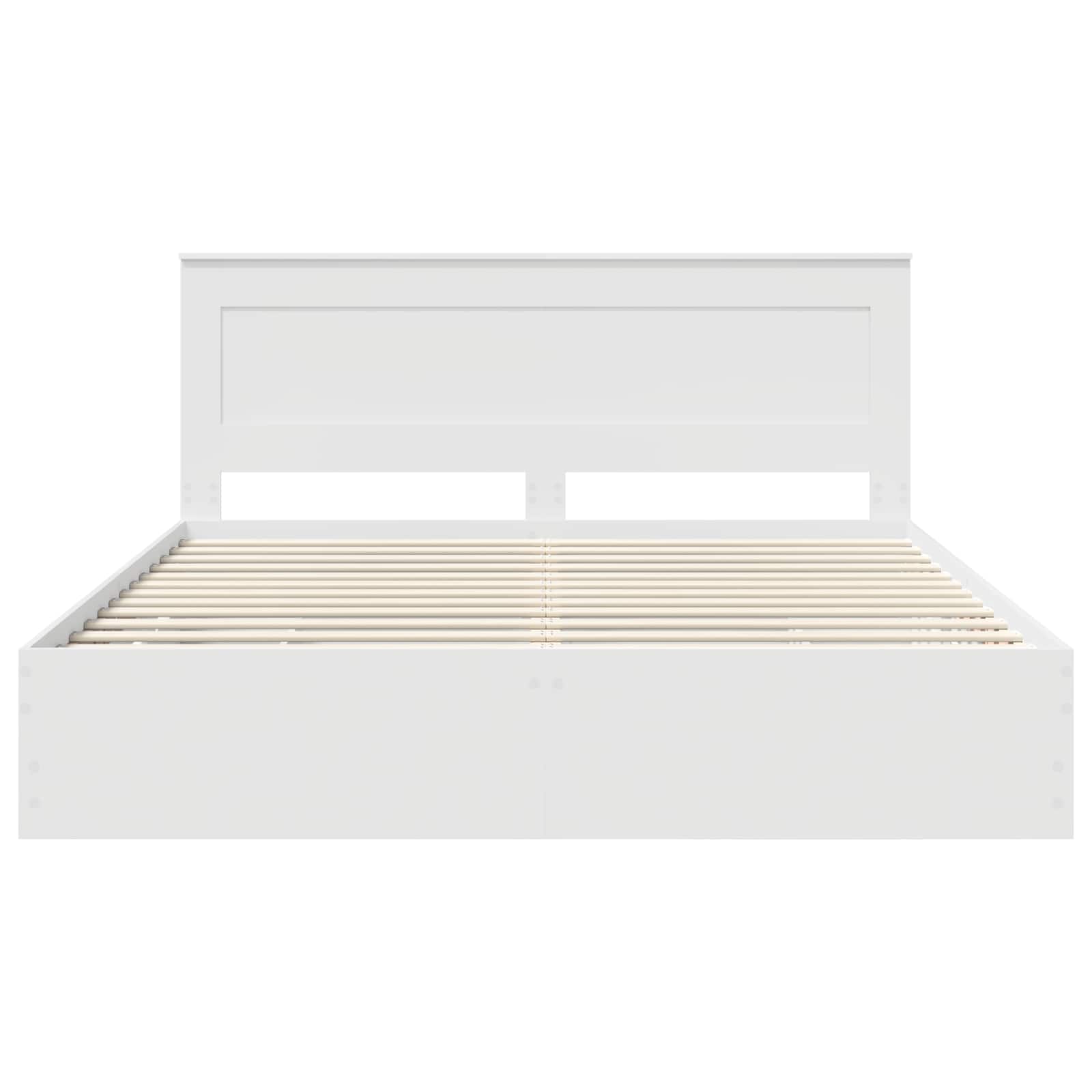 vidaXL Bedframe met lade met opslag Wit 200 x 200 cm Ingenieurshout