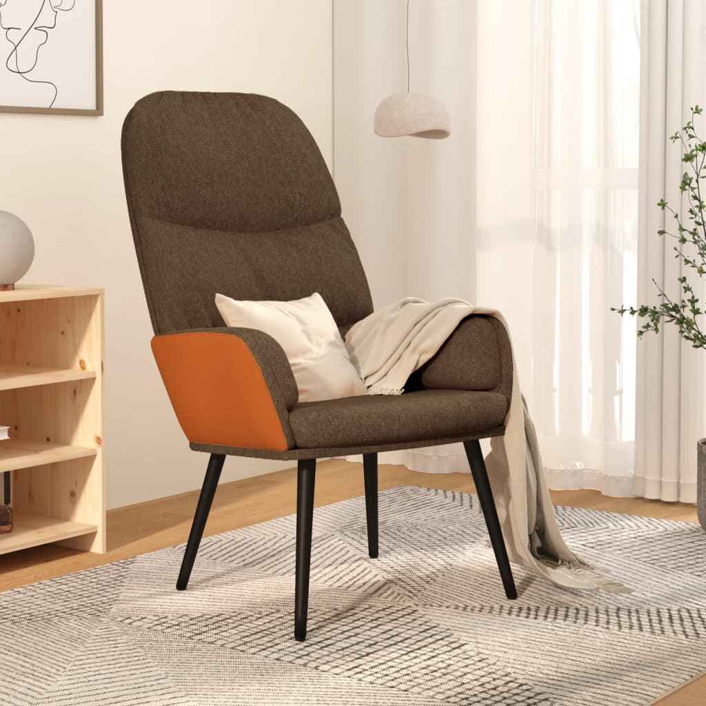 vidaXL Relaxstoel stof lichtgrijs