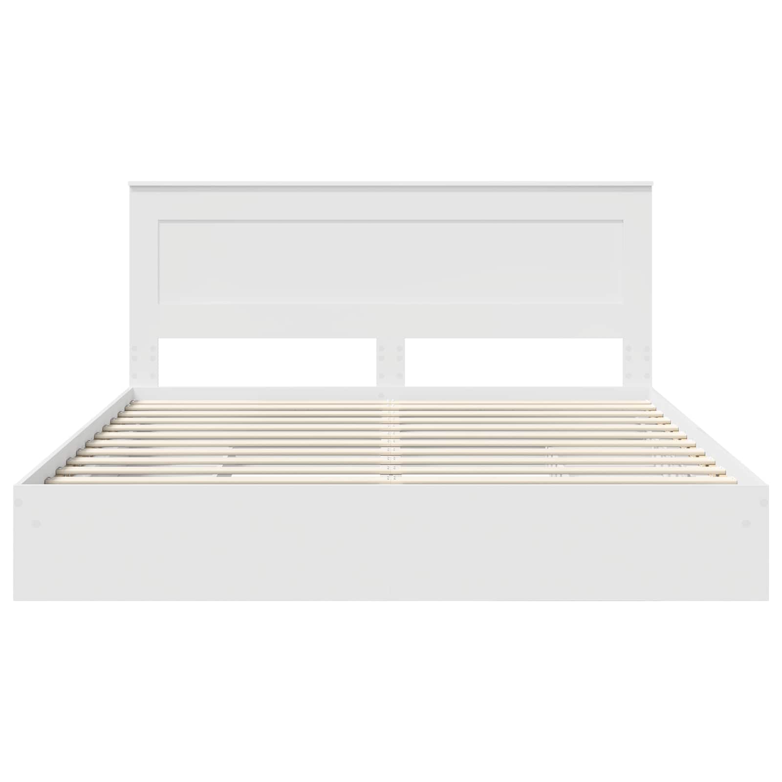 vidaXL Bedframe met lade met hoofdeinde Wit 200 x 200 cm Bewerkt hout