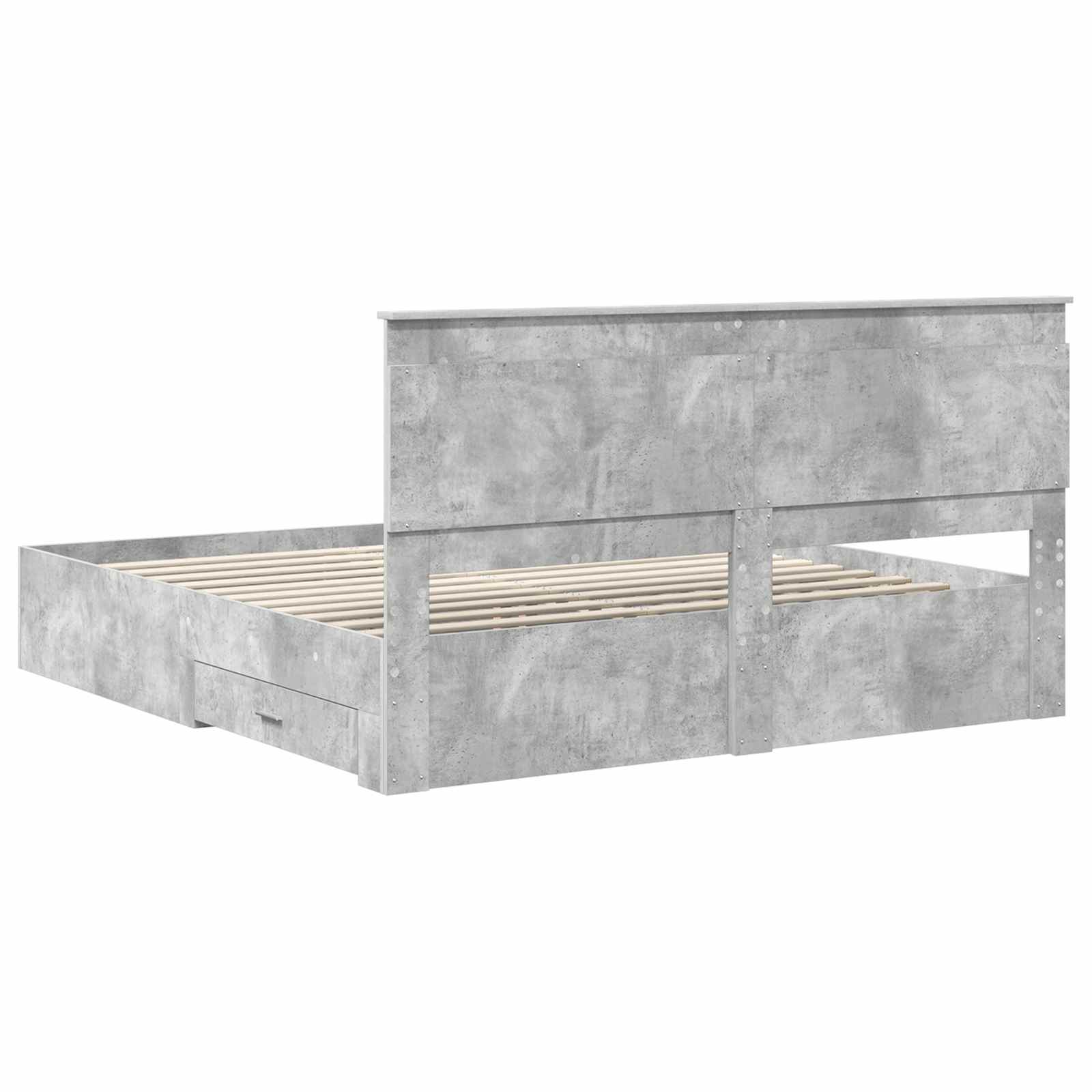 vidaXL Bedframe met lade Wit en Zilver 75 x 190 cm Bewerkt hout