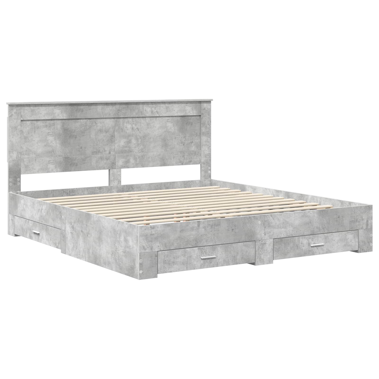 vidaXL Bedframe met lade Wit en Zilver 75 x 190 cm Bewerkt hout