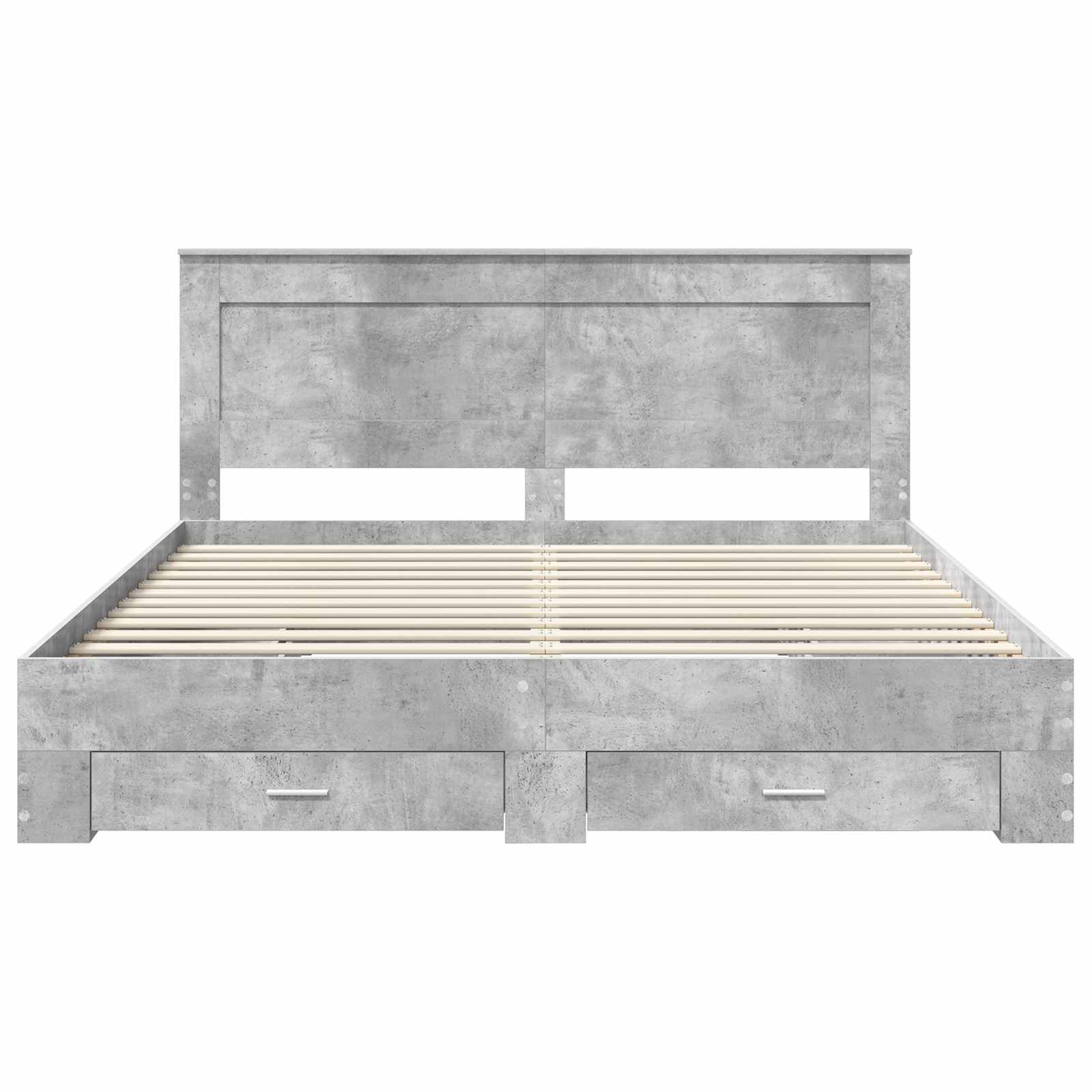 vidaXL Bedframe met lade Wit en Zilver 75 x 190 cm Bewerkt hout