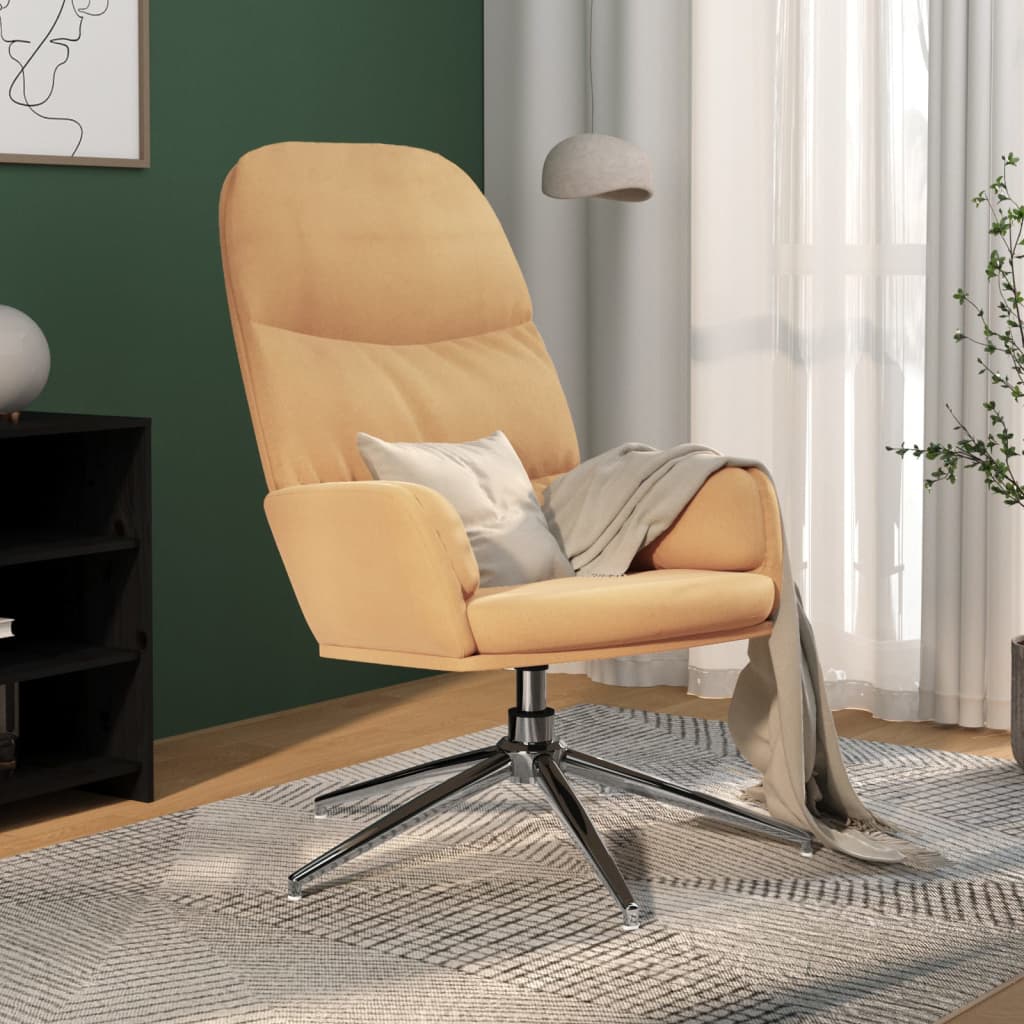 vidaXL Relaxing chair faux suede taupe