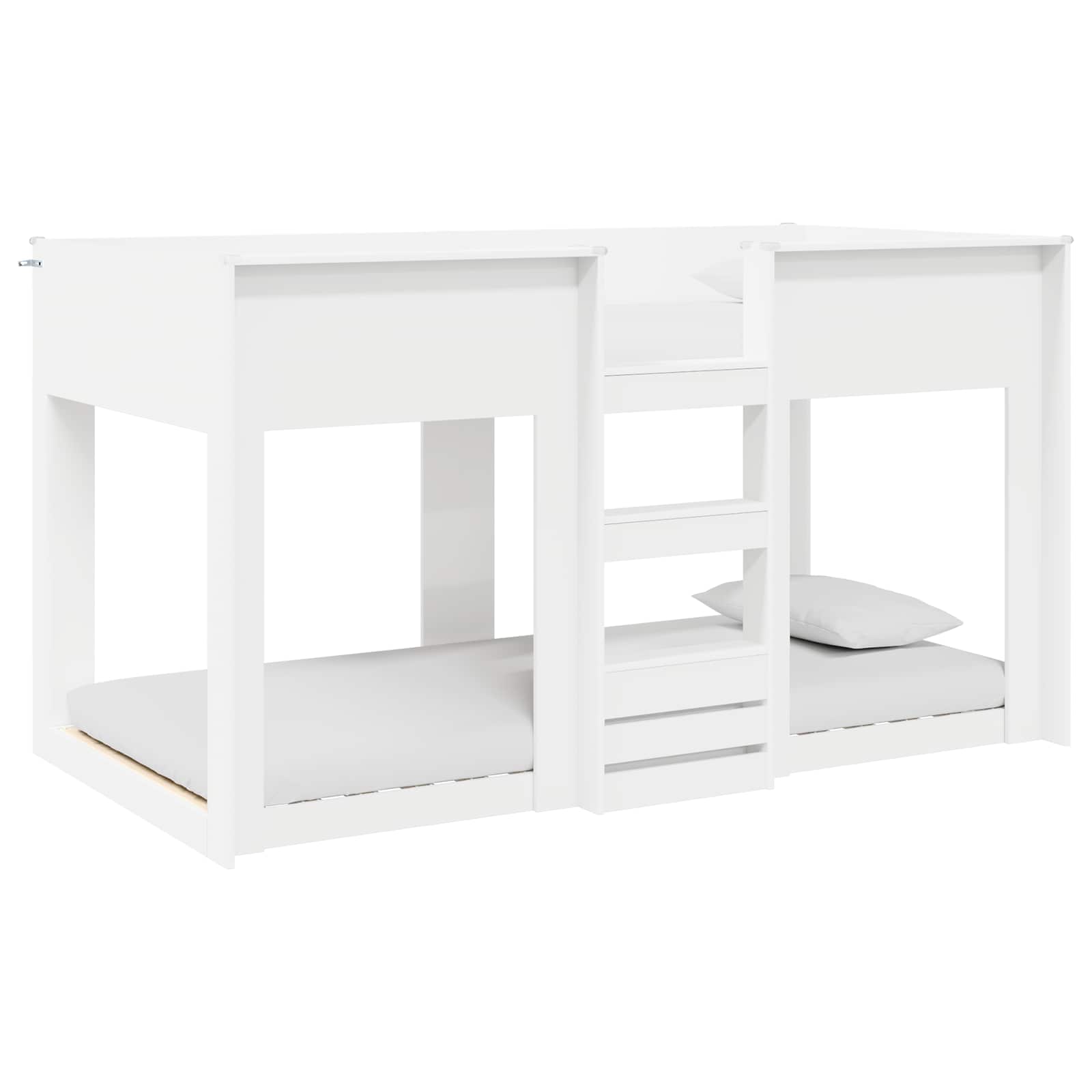 vidaXL Bunk Bed voor Kinderen Wit 75 x 190 cm Bewerkt hout