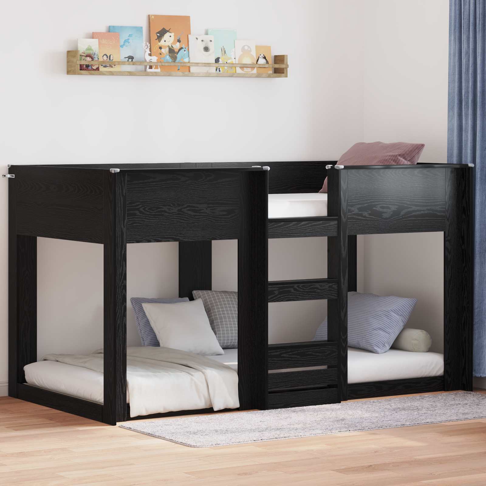 vidaXL Bunk Bed voor Kinderen Wit 75 x 190 cm Bewerkt hout