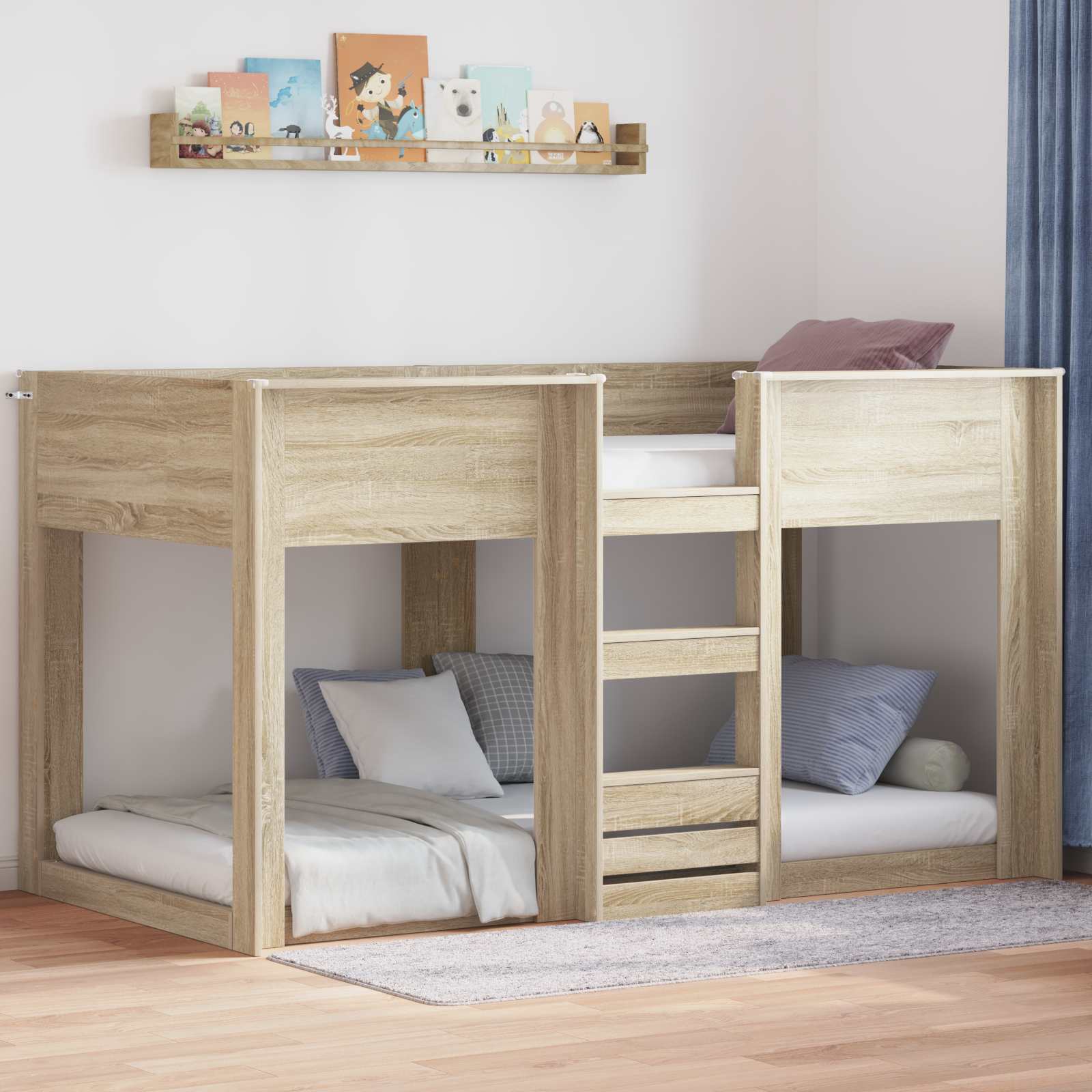 vidaXL Bunk Bed voor Kinderen Wit 75 x 190 cm Bewerkt hout