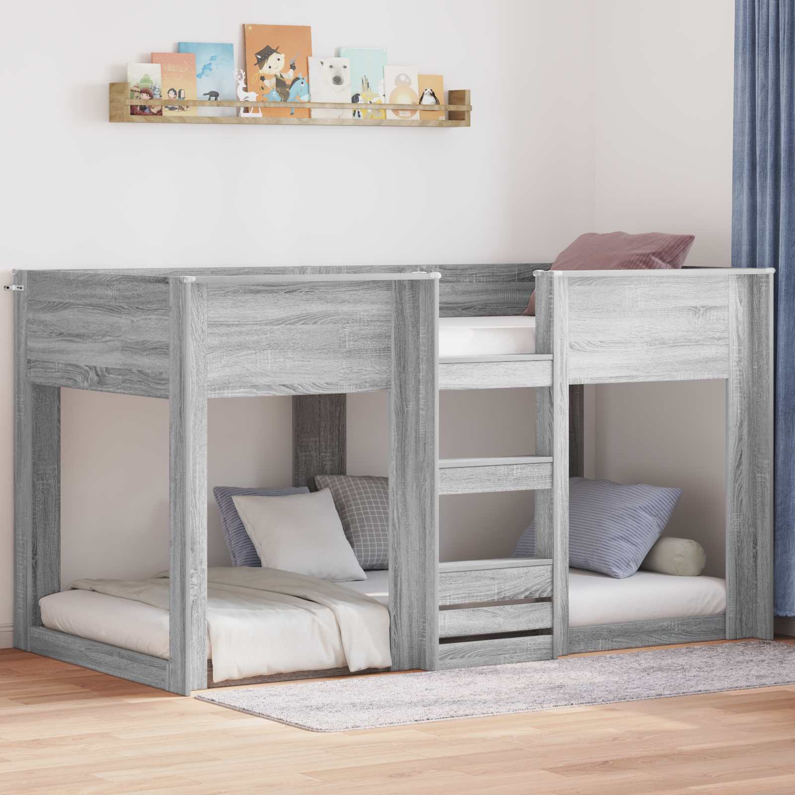 vidaXL Bunk Bed voor Kinderen Wit 75 x 190 cm Bewerkt hout