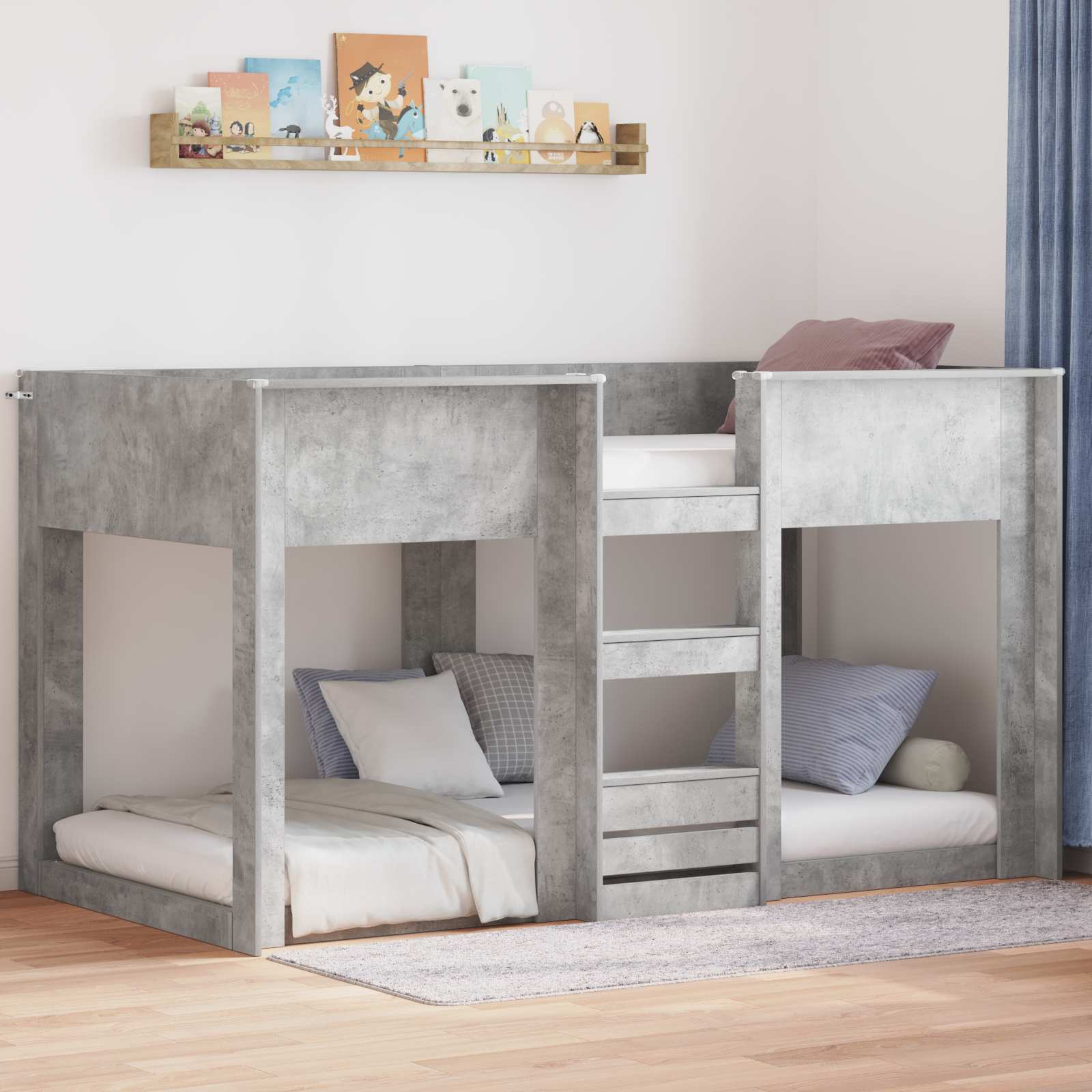 vidaXL Bunk Bed voor Kinderen Wit 75 x 190 cm Bewerkt hout