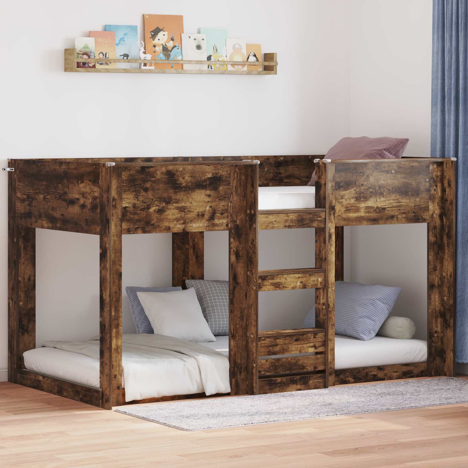 vidaXL Bunk Bed voor Kinderen Wit 75 x 190 cm Bewerkt hout
