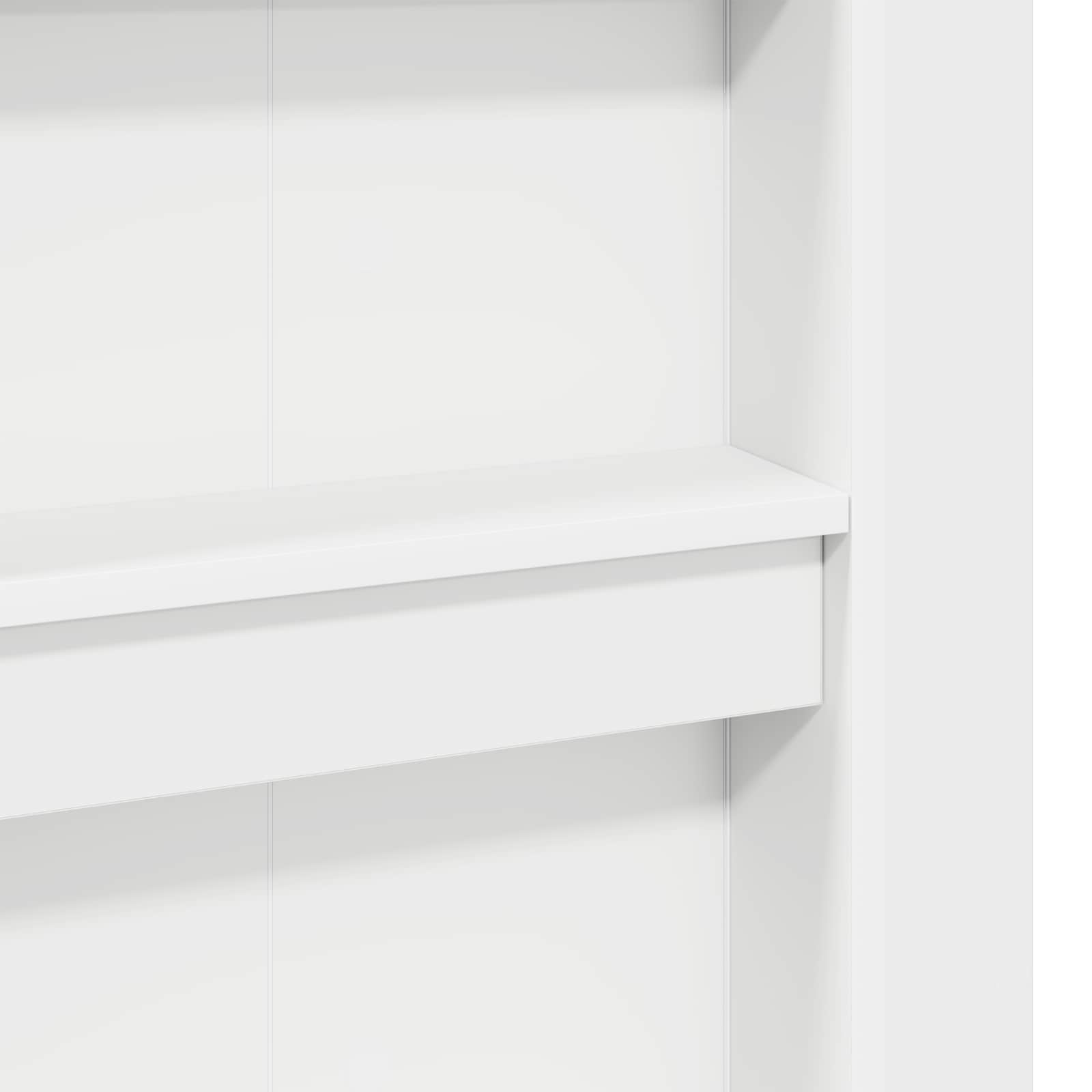vidaXL Loft Bedframe met Bureau Wit 100 x 200 cm Bewerkt hout