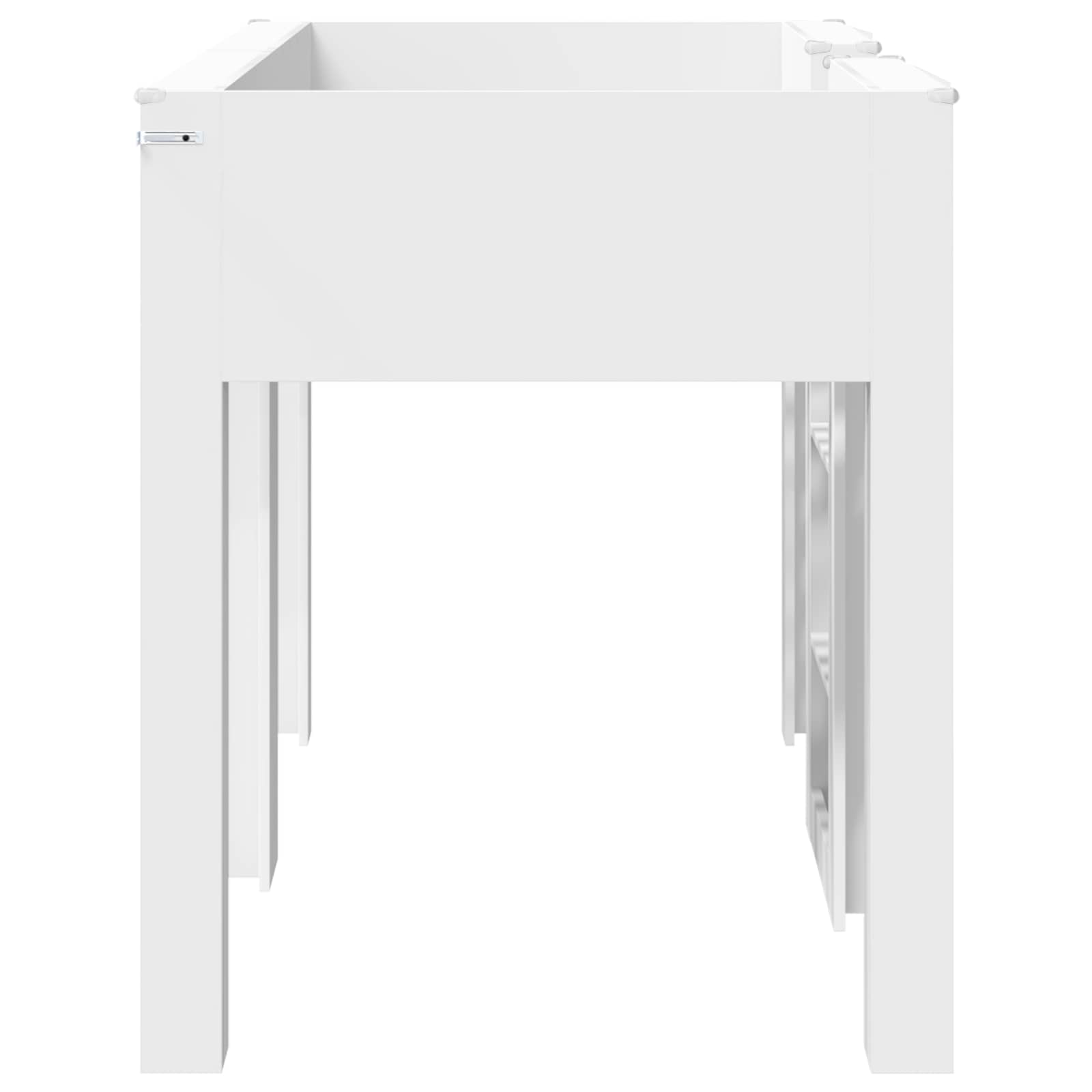 vidaXL Bunk Bed voor Kinderen met matras Wit 100 x 200 cm Bewerkt hout
