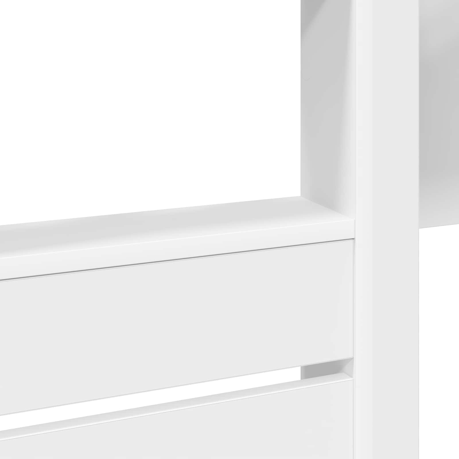 vidaXL Bunk Bed voor Kinderen met matras Wit 100 x 200 cm Bewerkt hout
