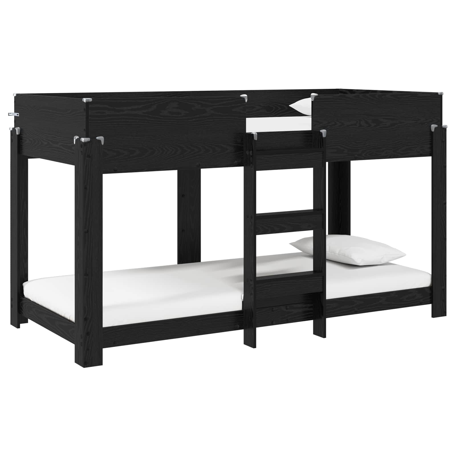 vidaXL Bunk Bed voor Kinderen met matras Wit 100 x 200 cm Bewerkt hout
