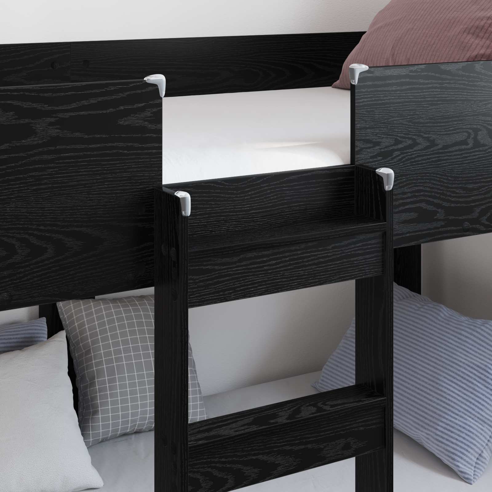 vidaXL Bunk Bed voor Kinderen met matras Wit 100 x 200 cm Bewerkt hout