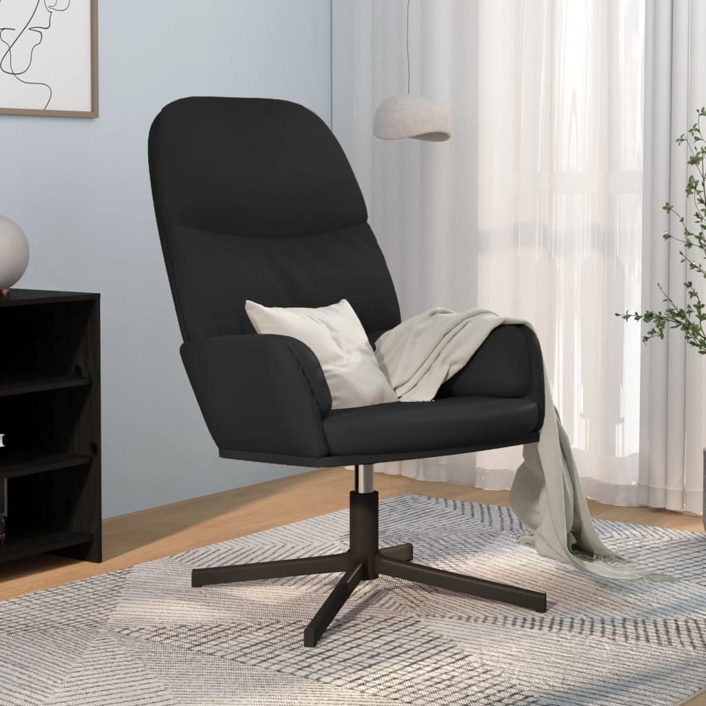vidaXL Relaxstoel kunstleer zwart