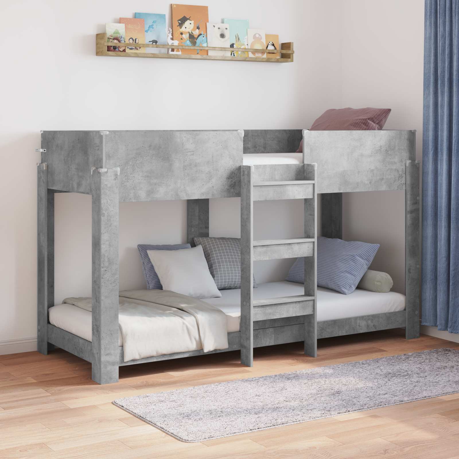 vidaXL Bunk Bed voor Kinderen met matras Wit 100 x 200 cm Bewerkt hout