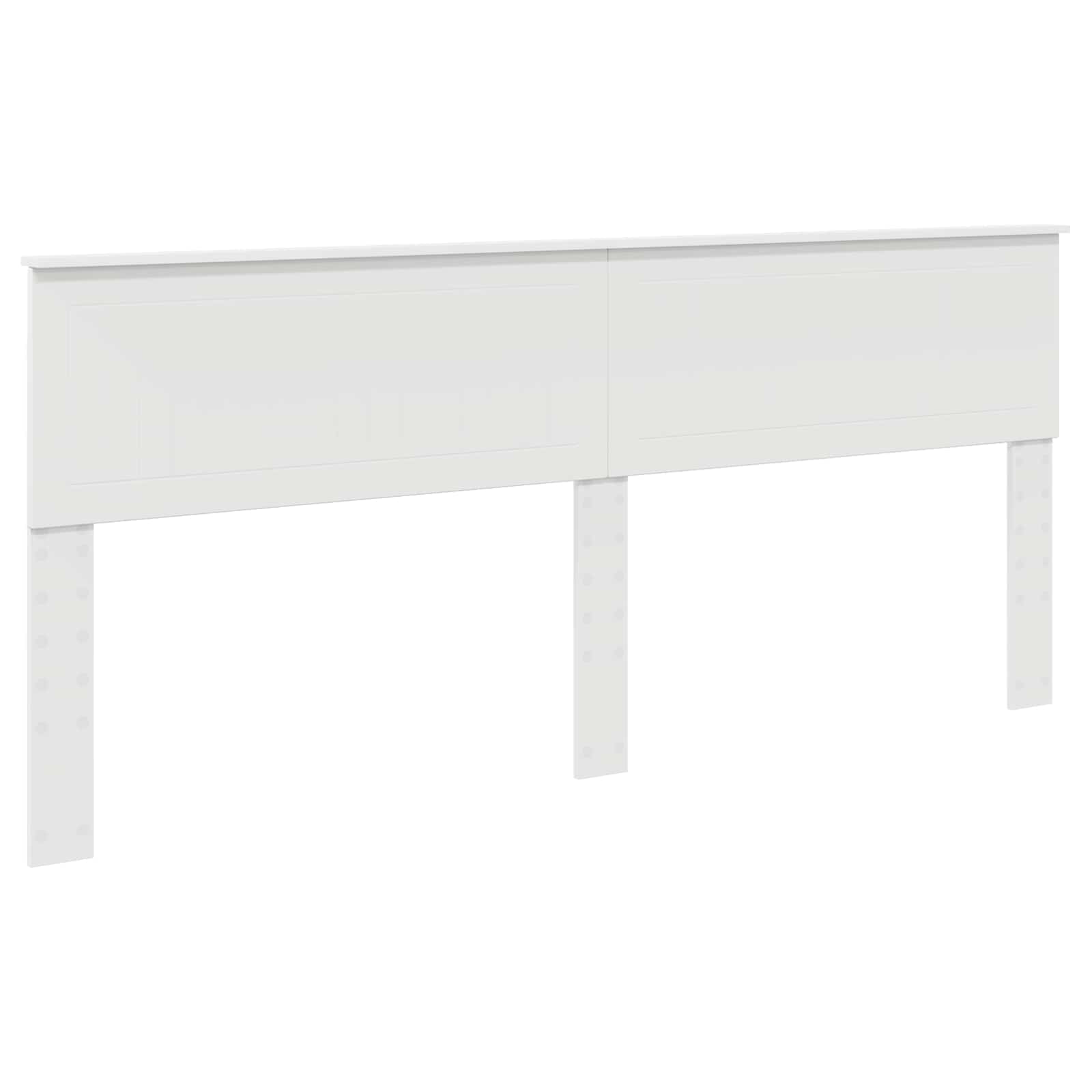 vidaXL Bedframe met hoofdeinde Wit 200 x 200 cm Massief grenenhout