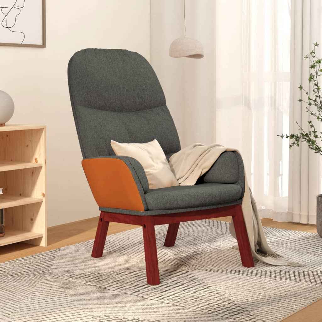 vidaXL Relaxstoel stof lichtgrijs
