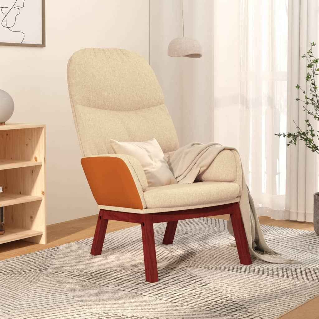 vidaXL Relaxstoel stof lichtgrijs