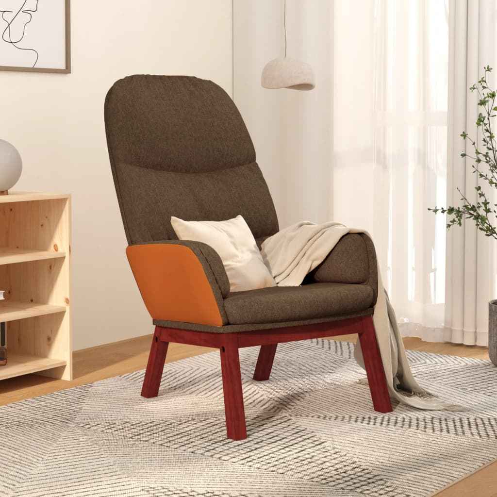 vidaXL Relaxstoel stof lichtgrijs