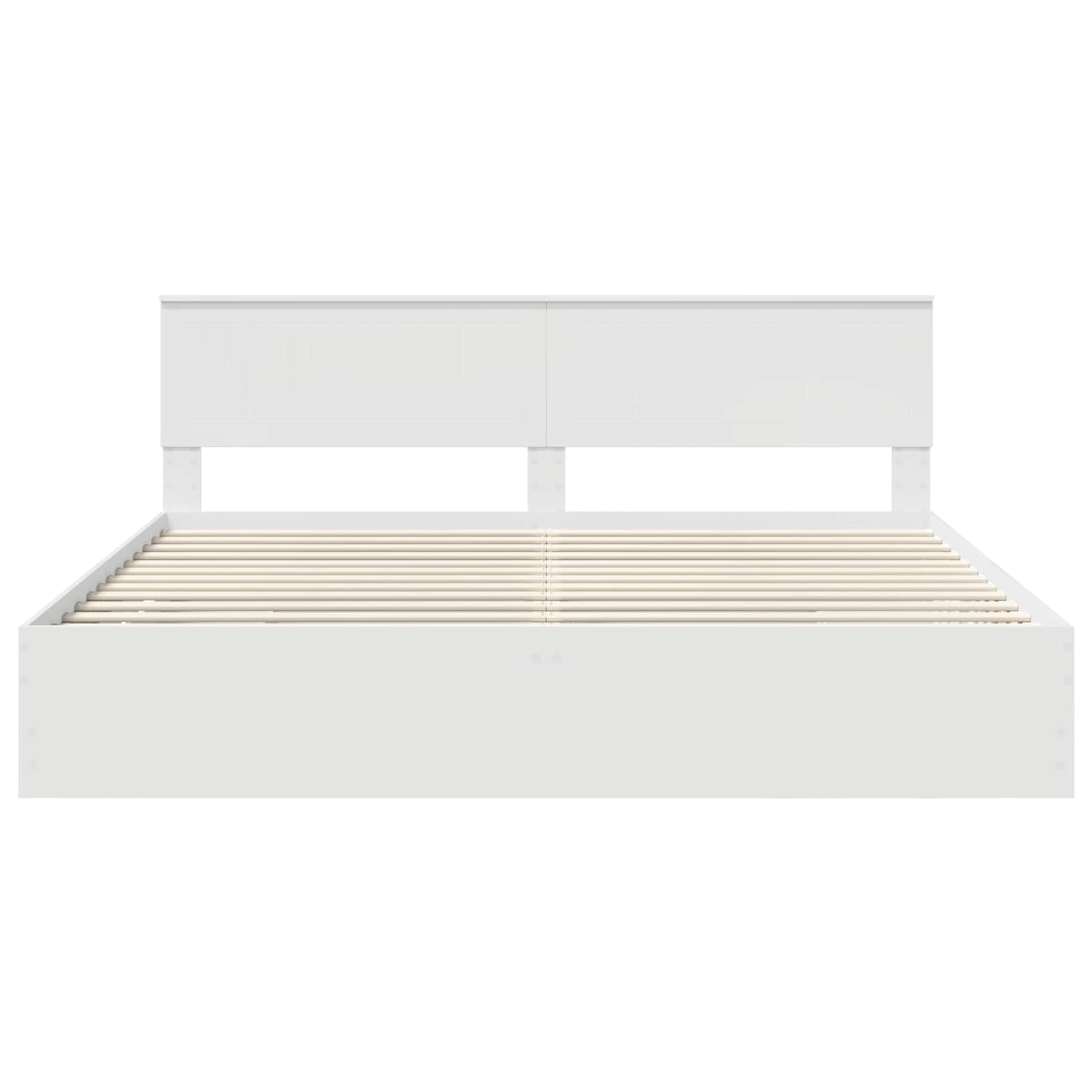 vidaXL Bedframe met lade met opslag Wit 200 x 200 cm Ingenieurshout