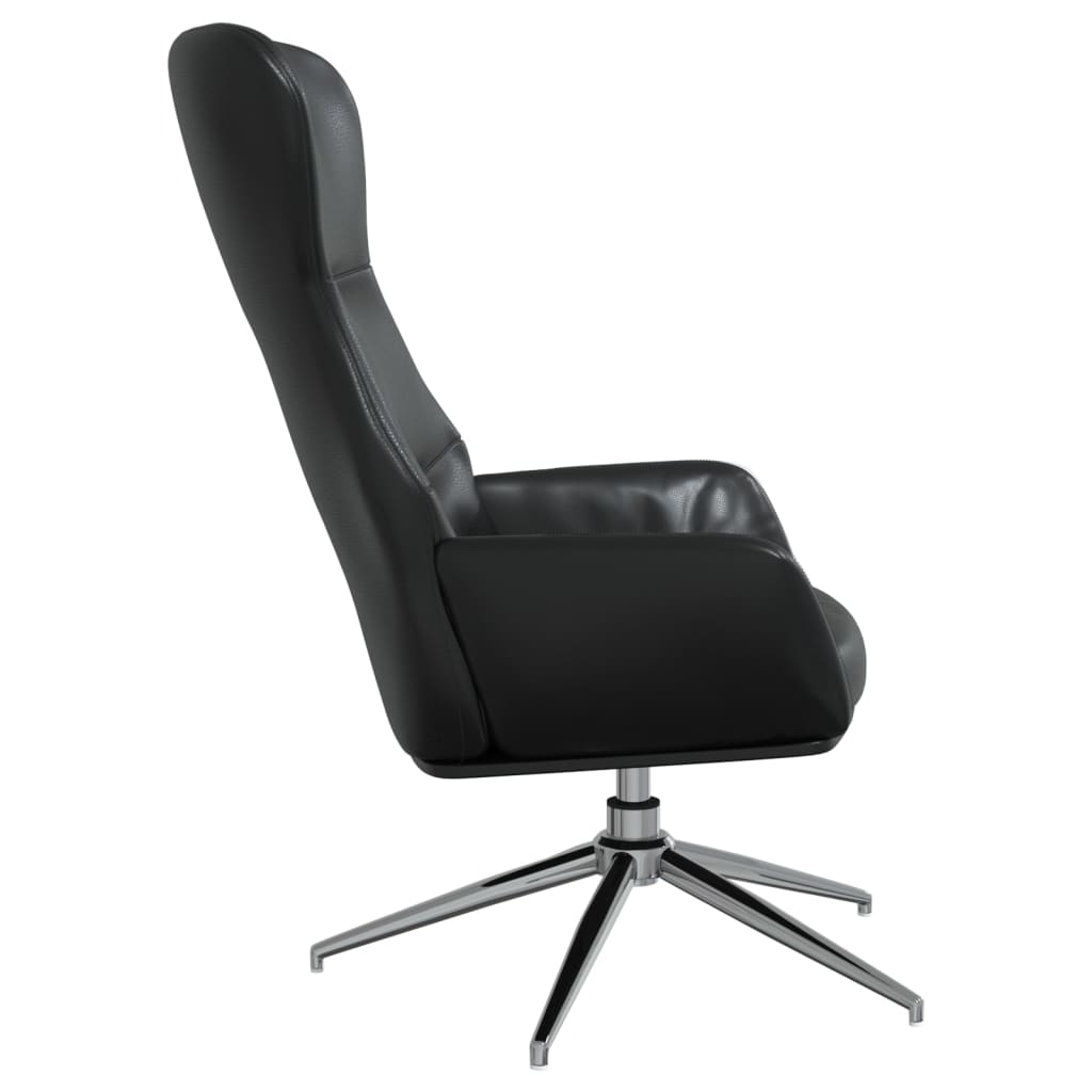 vidaXL Relaxstoel kunstleer glanzend zwart