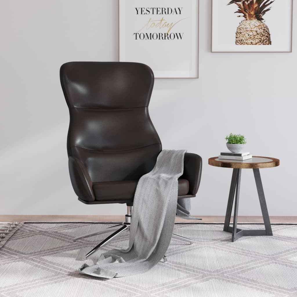 vidaXL Relaxstoel kunstleer glanzend zwart