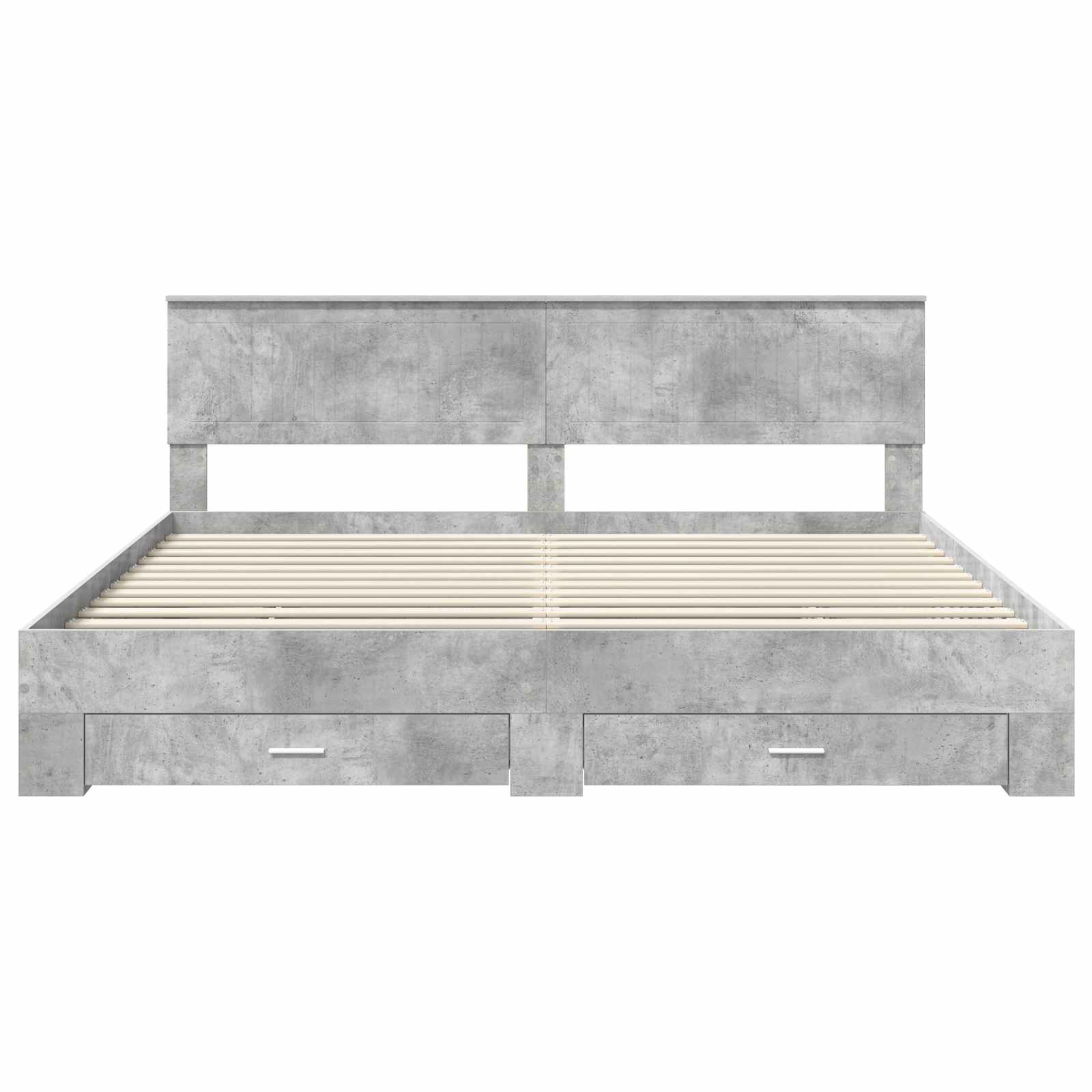 vidaXL Bedframe met lade Zwart en Zilver 150 x 200 cm Bewerkt hout