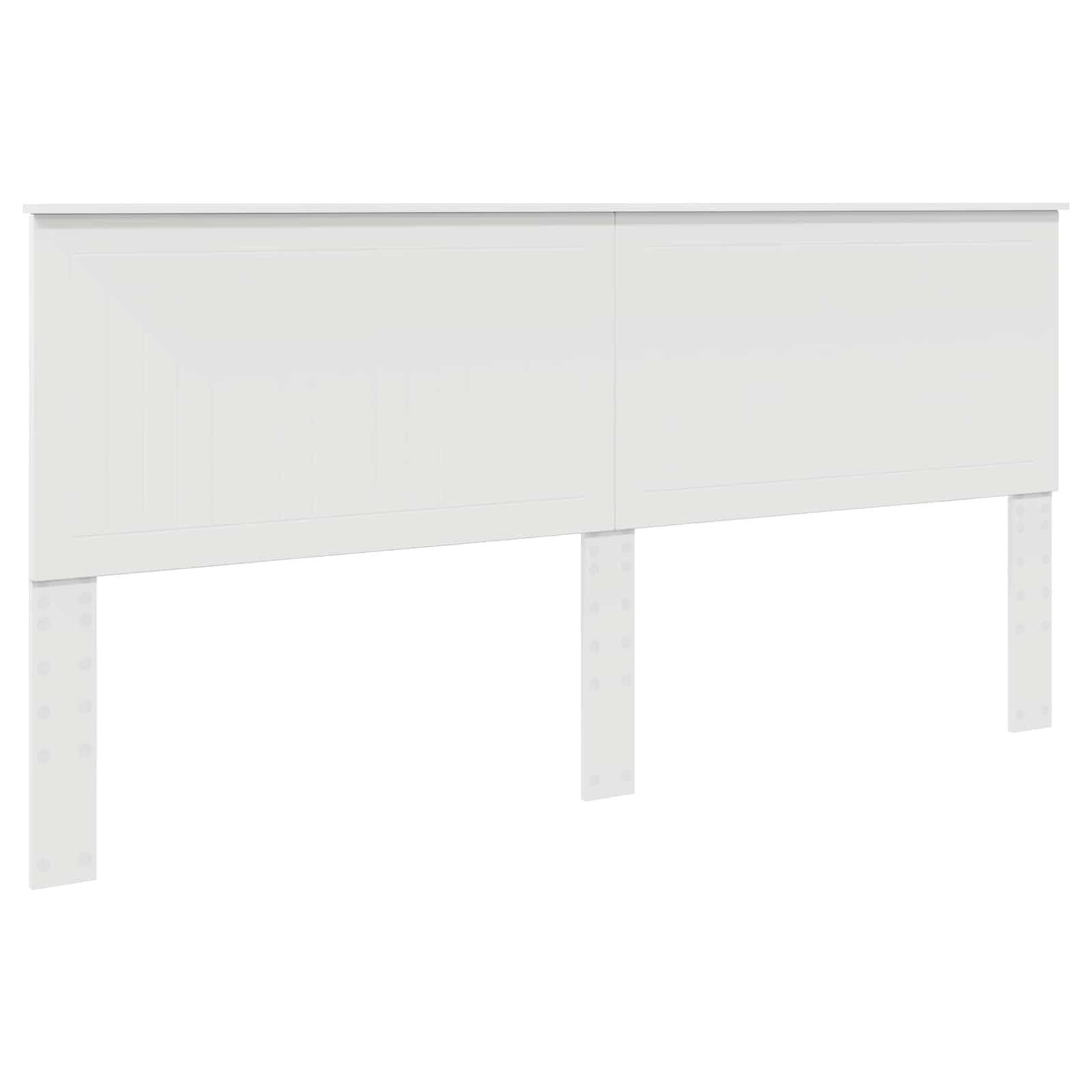 vidaXL Bedframe met hoofdeinde Wit 200 x 200 cm Massief grenenhout