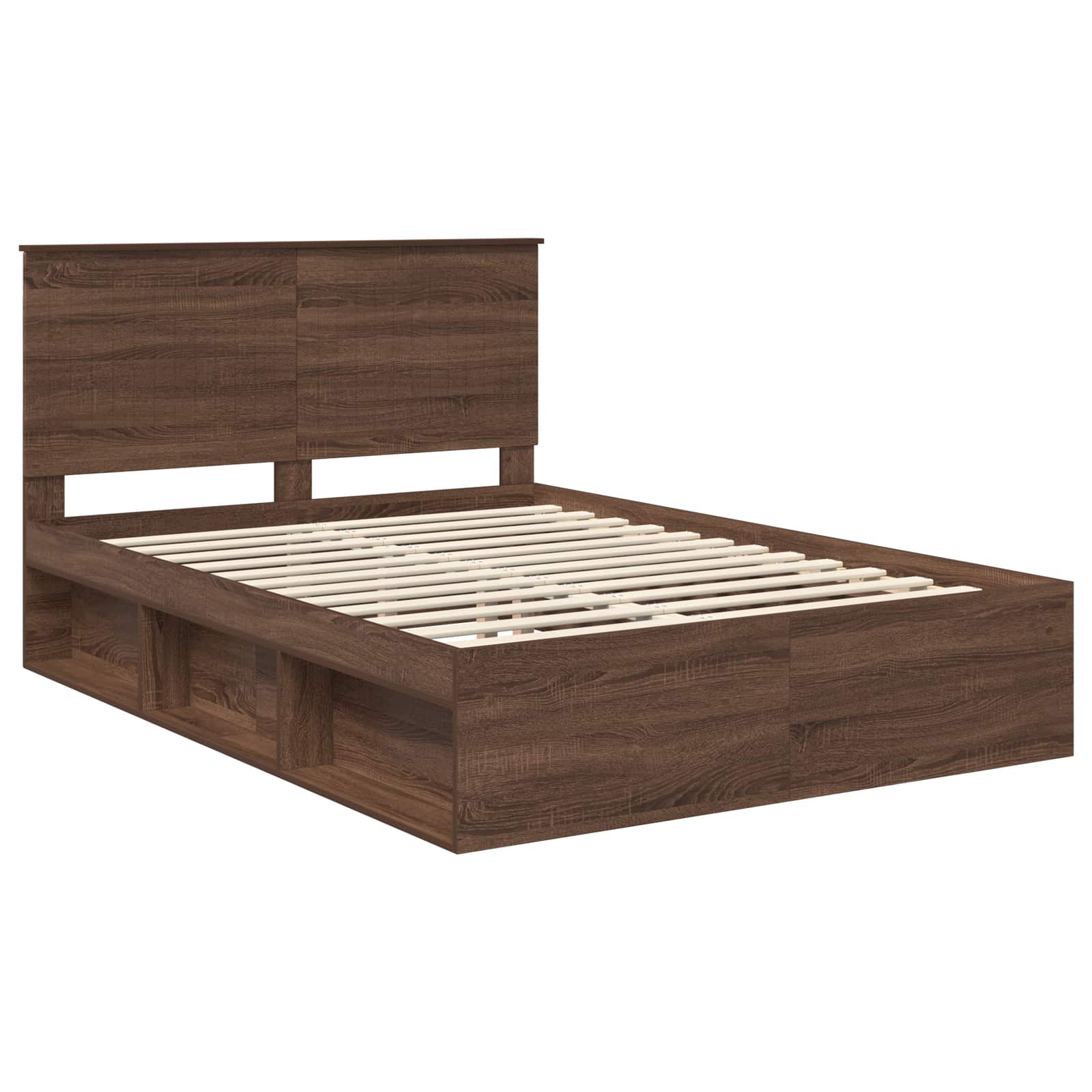 vidaXL Bedframe met hoofdeinde Wit 200 x 200 cm Massief grenenhout