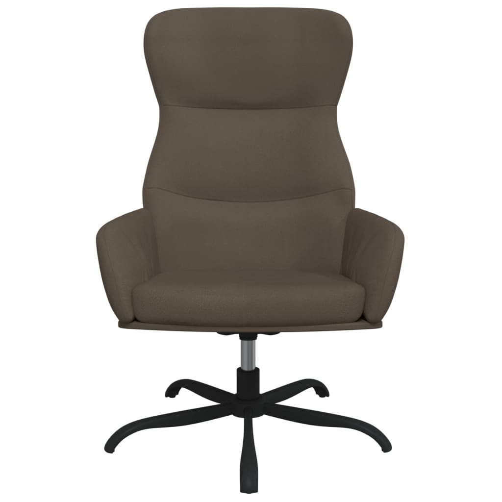 vidaXL Relaxstoel kunstsuède donkergrijs