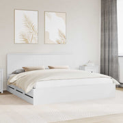 vidaXL Bedframe met lade met opslag Wit 200 x 200 cm Ingenieurshout