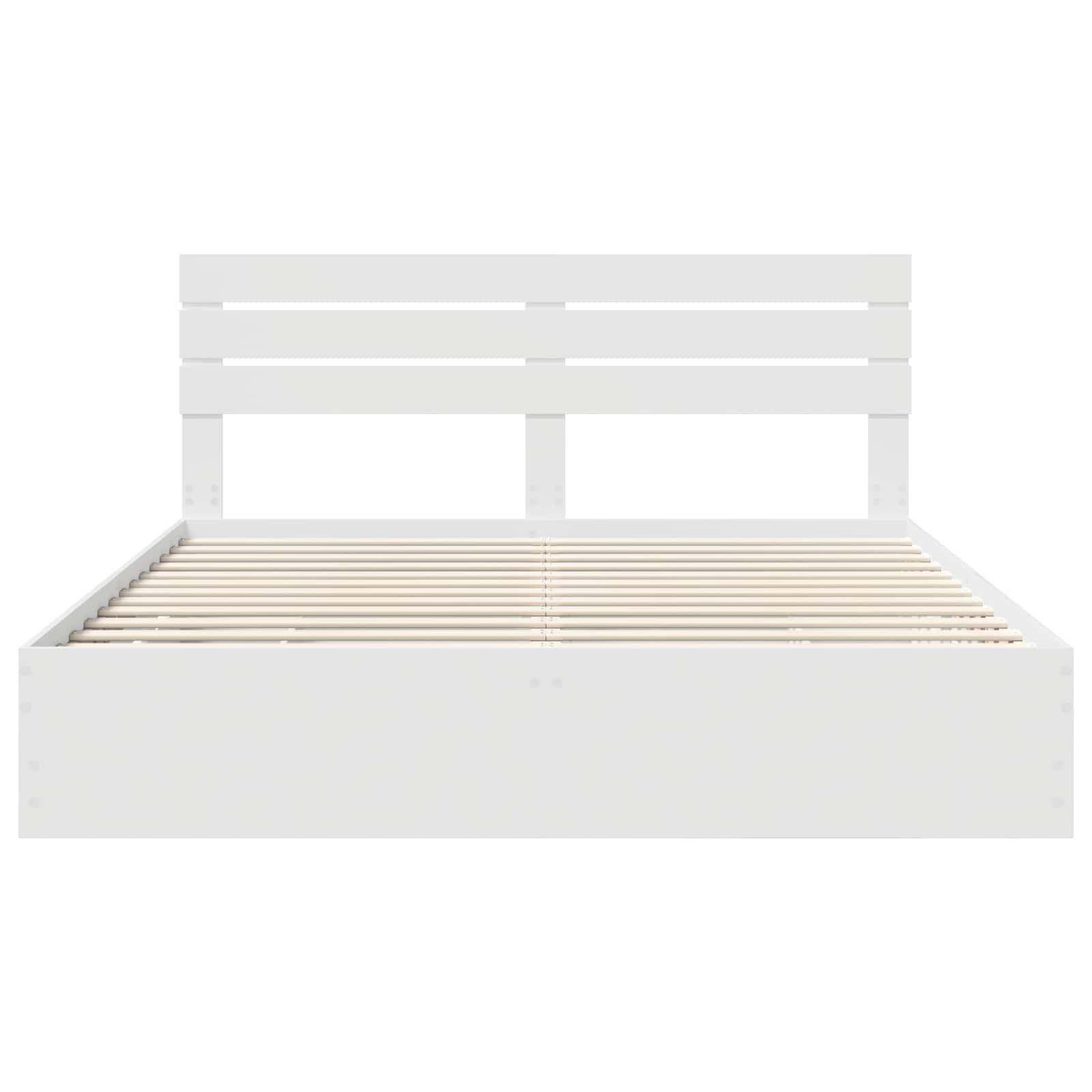 vidaXL Bedframe met lade met opslag Wit 200 x 200 cm Ingenieurshout