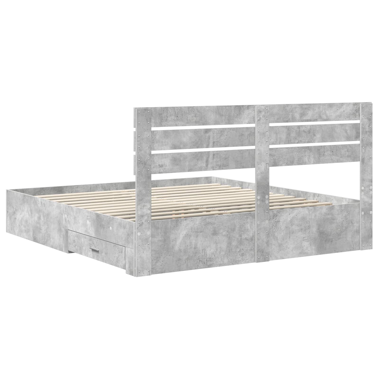 vidaXL Bedframe met lade Wit en Zilver 75 x 190 cm Bewerkt hout