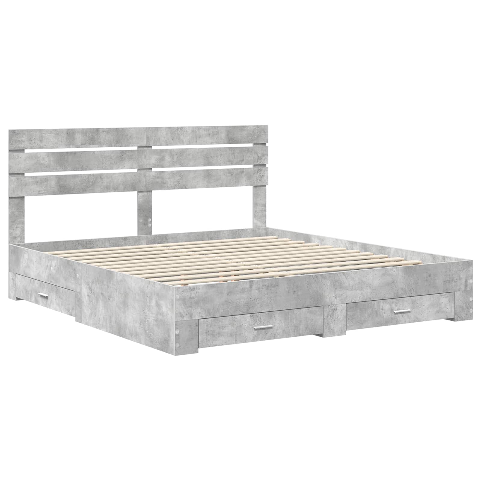 vidaXL Bedframe met lade Wit en Zilver 75 x 190 cm Bewerkt hout