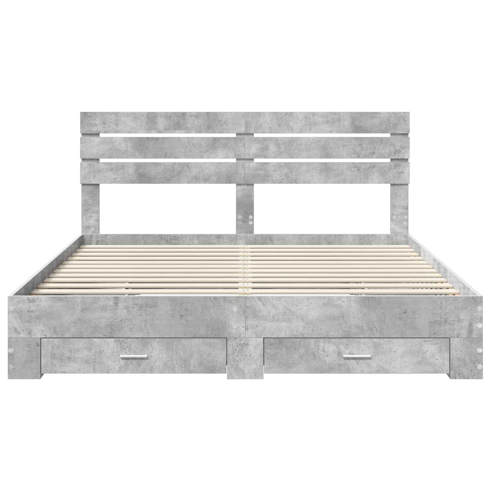 vidaXL Bedframe met lade Wit en Zilver 75 x 190 cm Bewerkt hout