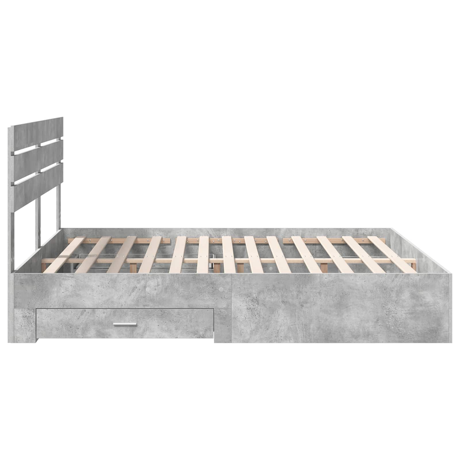 vidaXL Bedframe met lade Wit en Zilver 75 x 190 cm Bewerkt hout