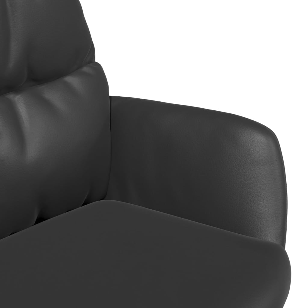 vidaXL Relaxstoel echt leer zwart