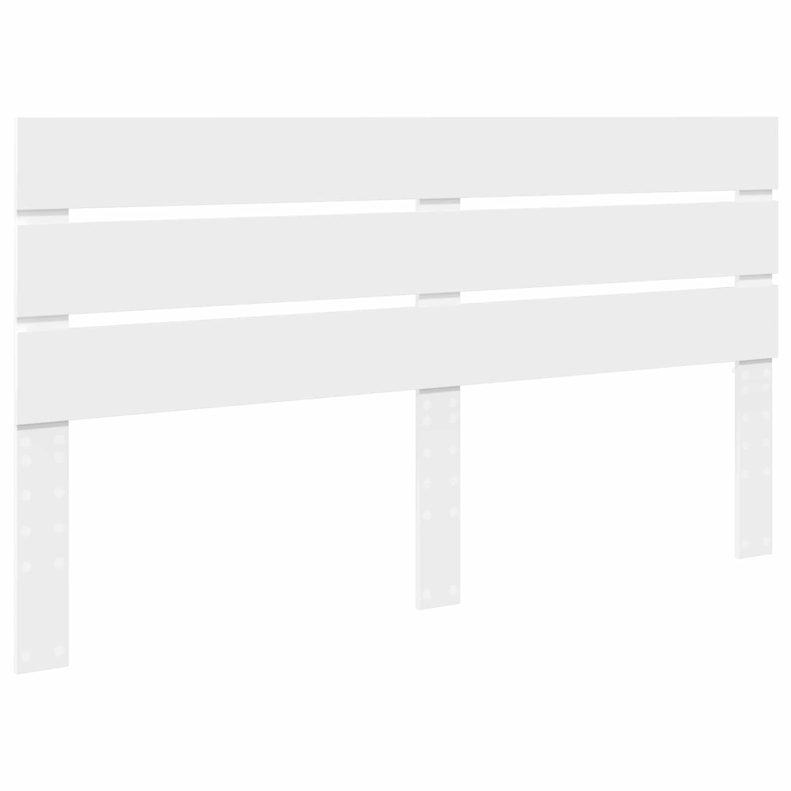vidaXL Opslag bed met hoofdeinde Wit 200 x 200 cm Bewerkt hout
