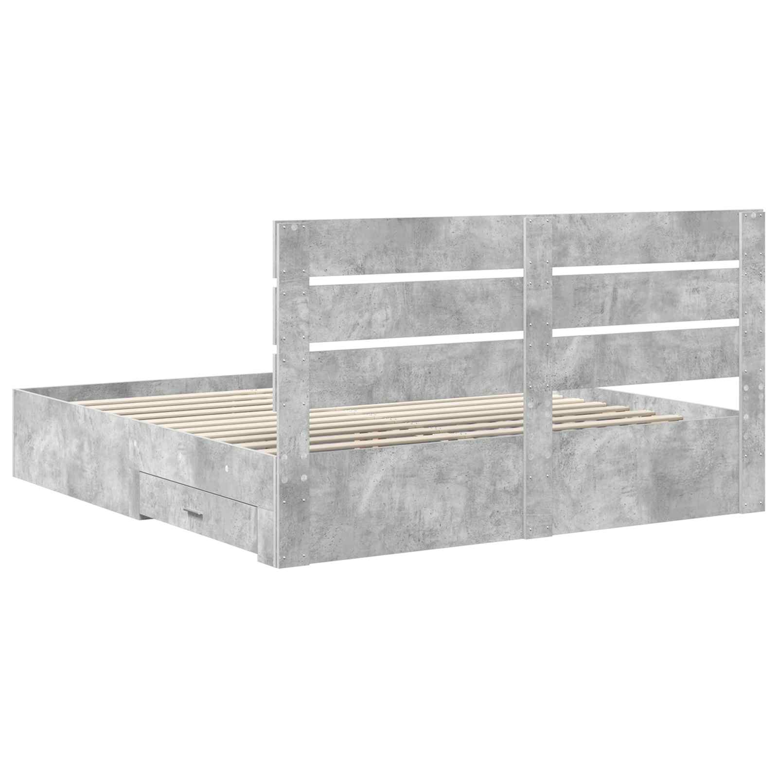 vidaXL Bedframe met lade Wit en Zilver 75 x 190 cm Bewerkt hout