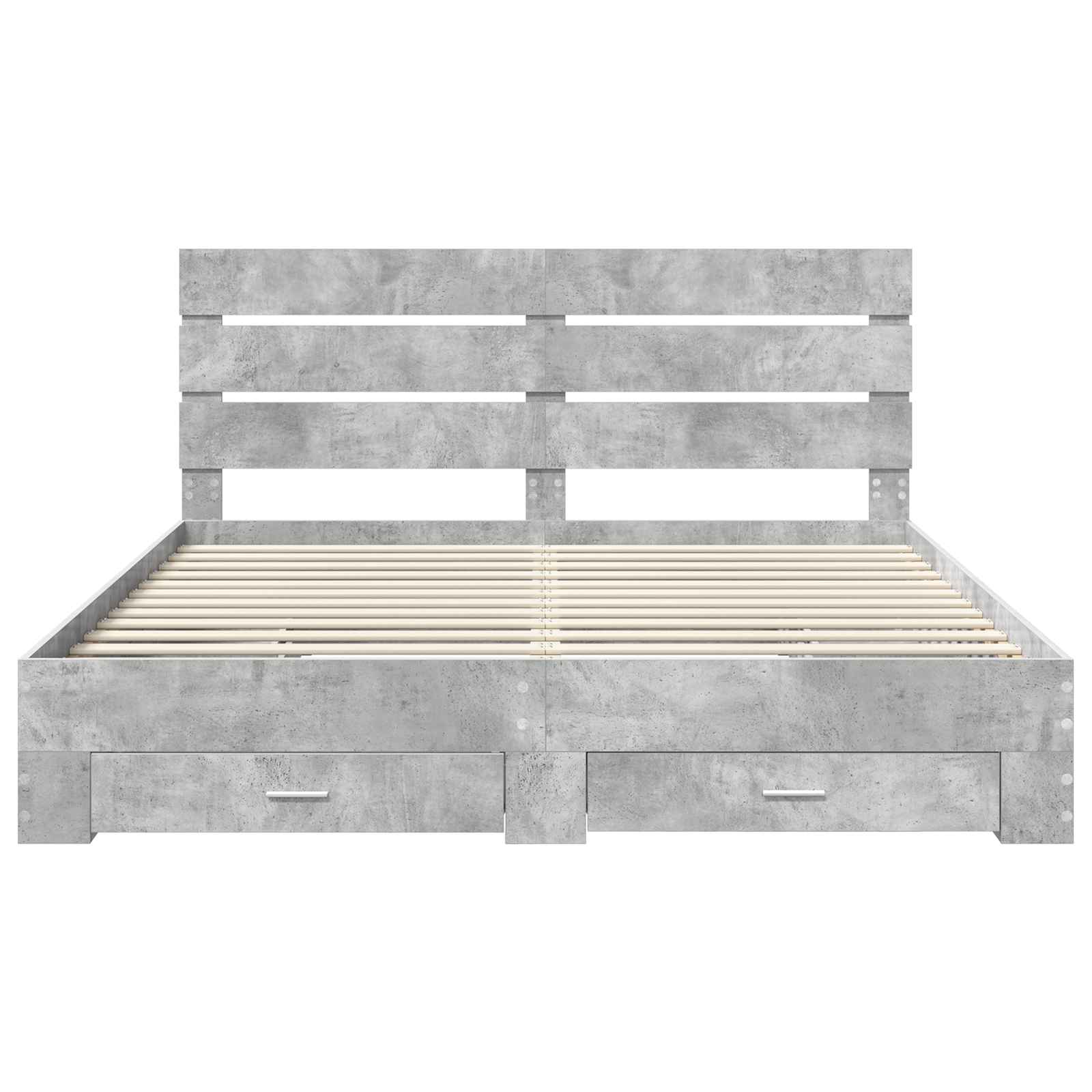 vidaXL Bedframe met lade Wit en Zilver 75 x 190 cm Bewerkt hout