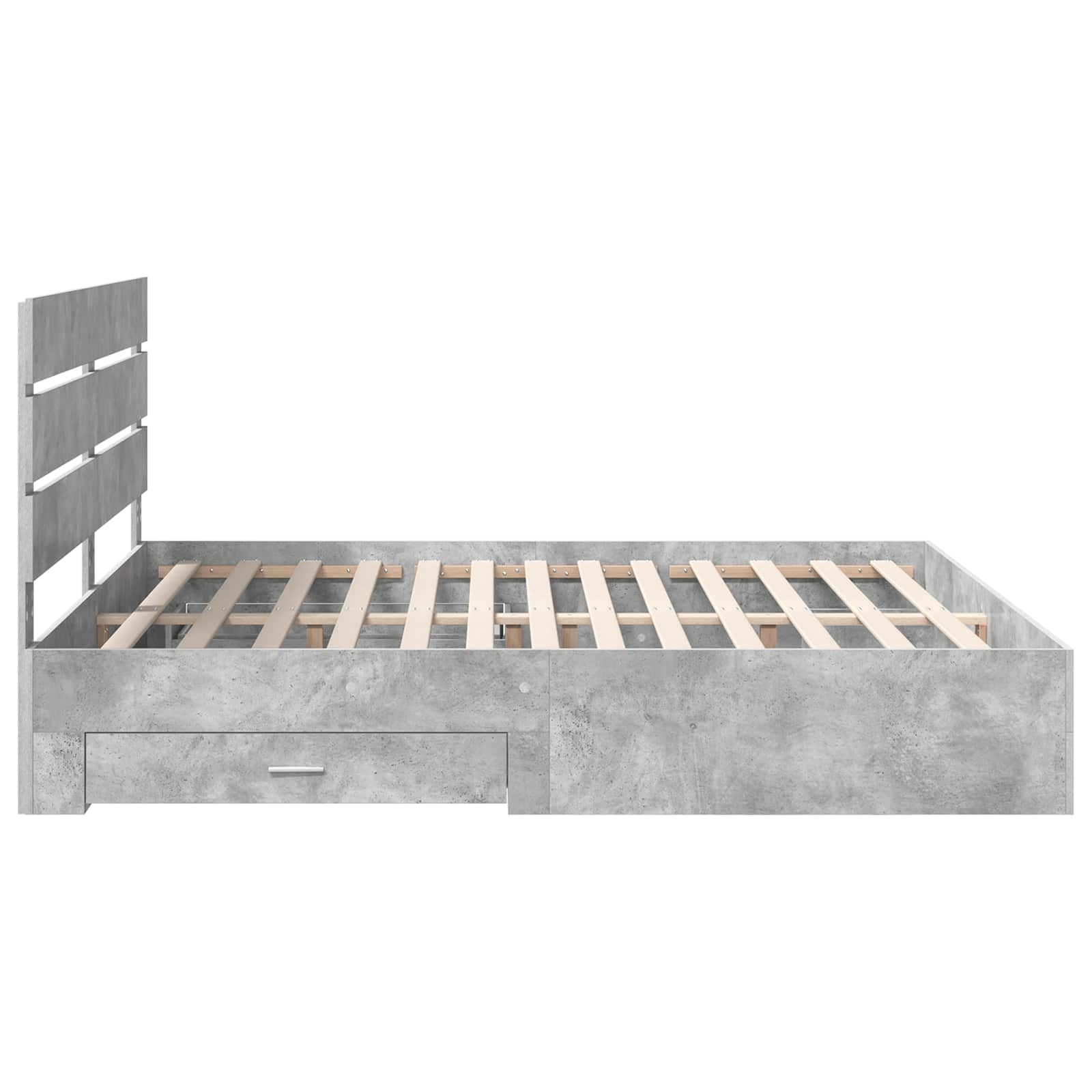 vidaXL Bedframe met lade Wit en Zilver 75 x 190 cm Bewerkt hout