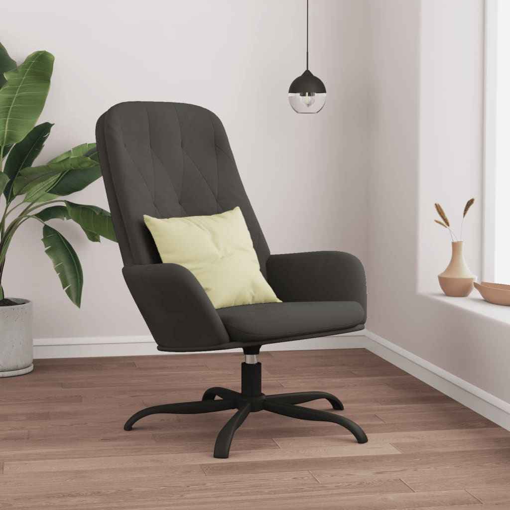 vidaXL Relaxstoel fluweel lichtgrijs