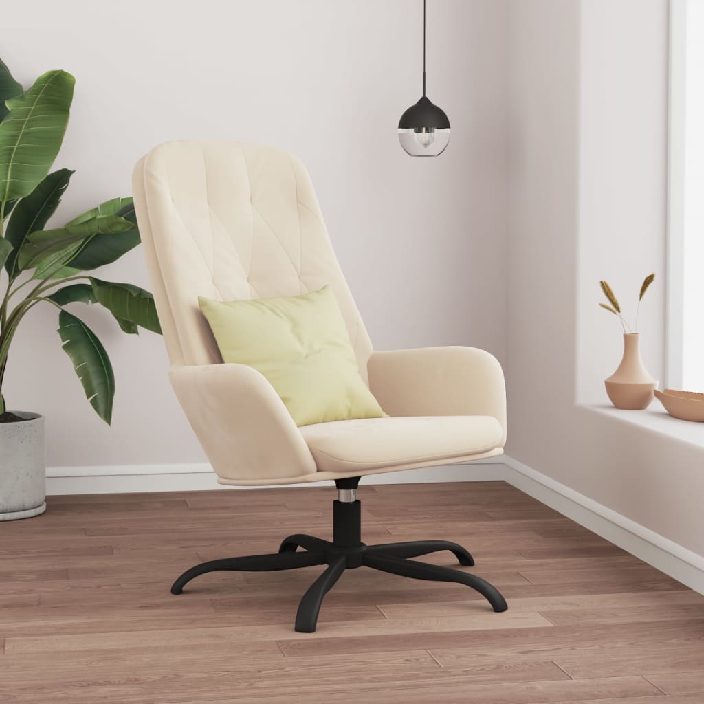 vidaXL Relaxstoel fluweel lichtgrijs