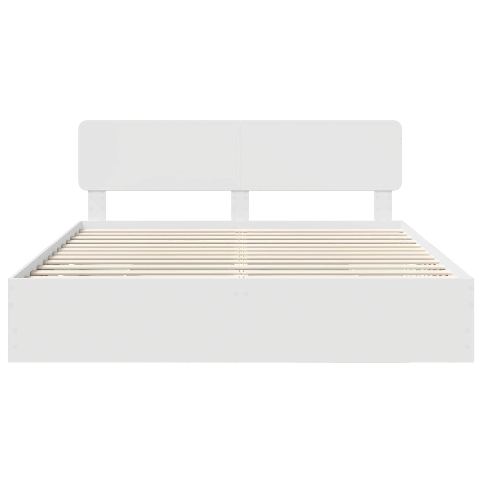 vidaXL Bedframe met lade met opslag Wit 200 x 200 cm Ingenieurshout