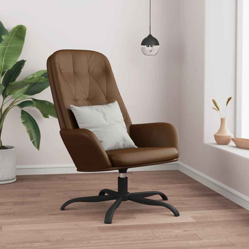 vidaXL Relaxstoel glanzend kunstleer zwart