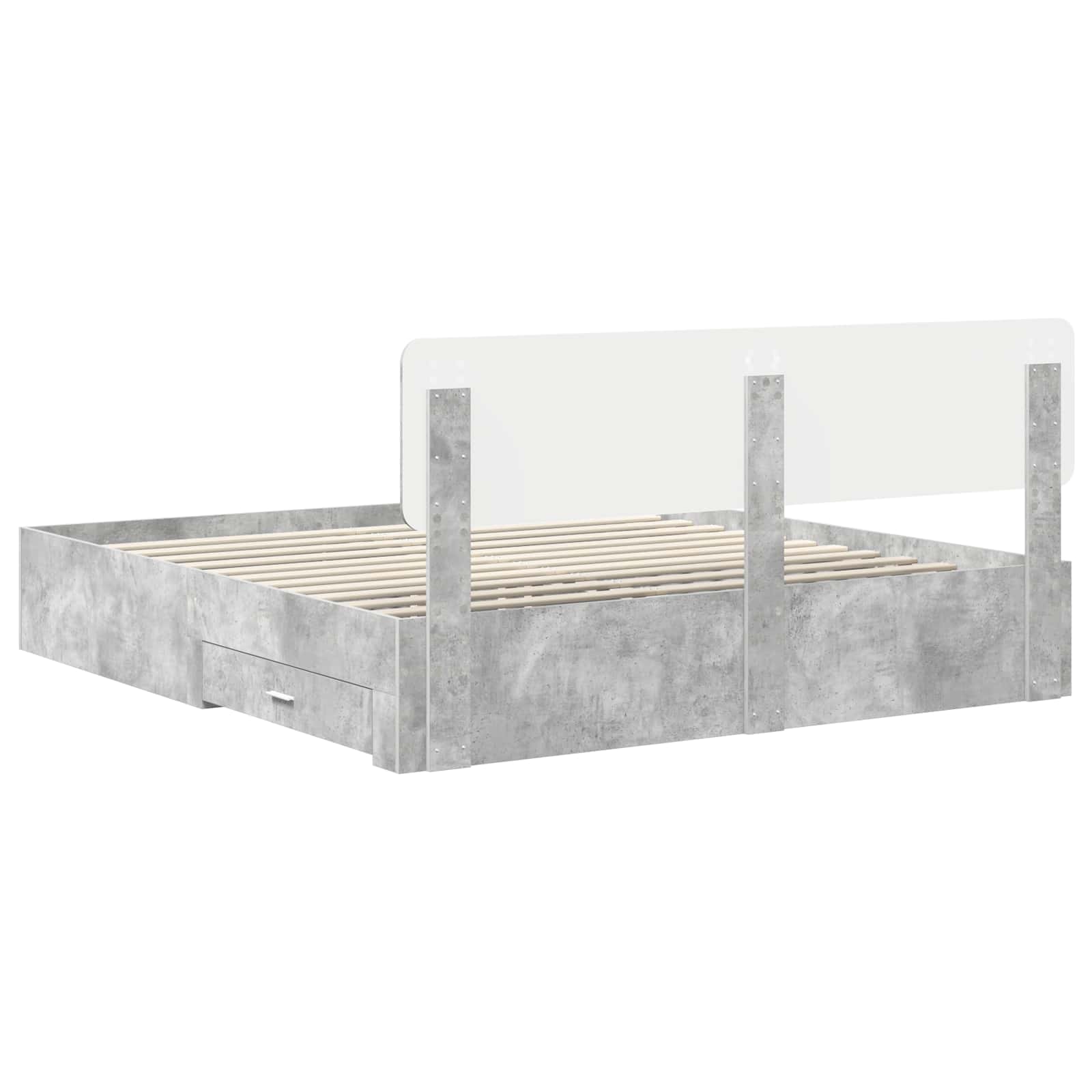vidaXL Bedframe met lade met opslag Zwart 200 x 200 cm Bewerkt hout