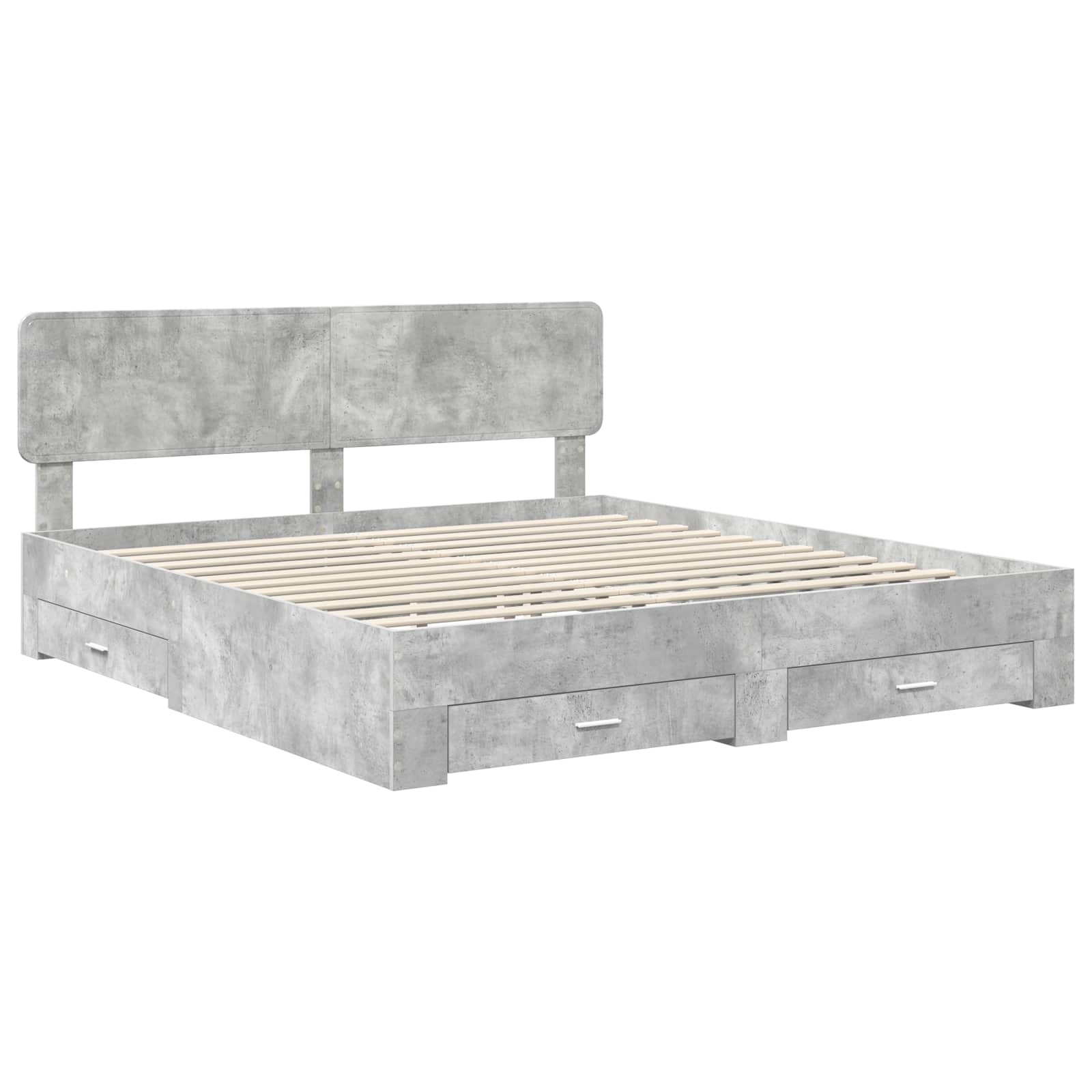 vidaXL Bedframe met lade met opslag Zwart 200 x 200 cm Bewerkt hout
